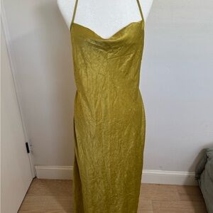 Bec & Bridge Chartreuse Backless Dress